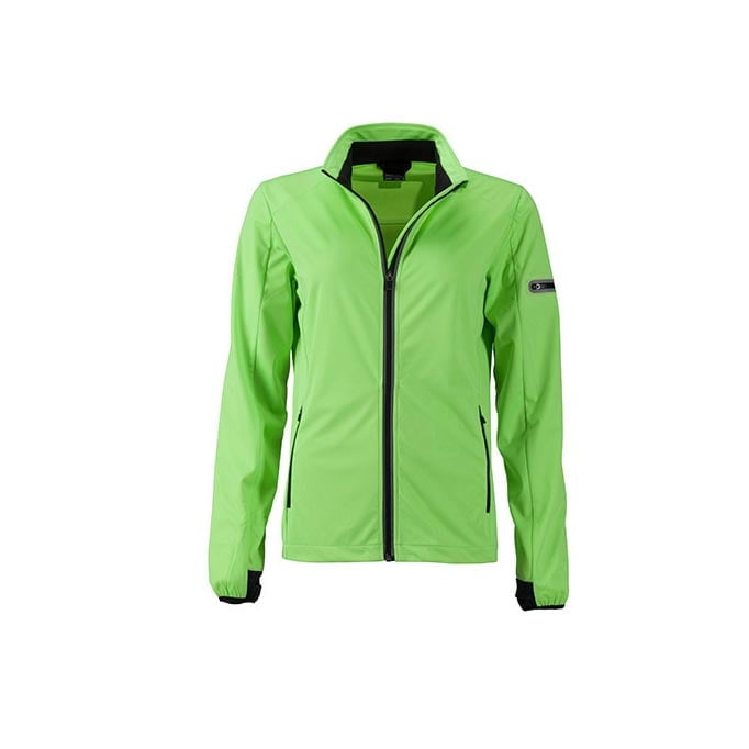 Kurtki - Ladies` Sports Softshell Jacket - JN1125 - Bright Green - RAVEN - koszulki reklamowe z nadrukiem, odzież reklamowa i gastronomiczna