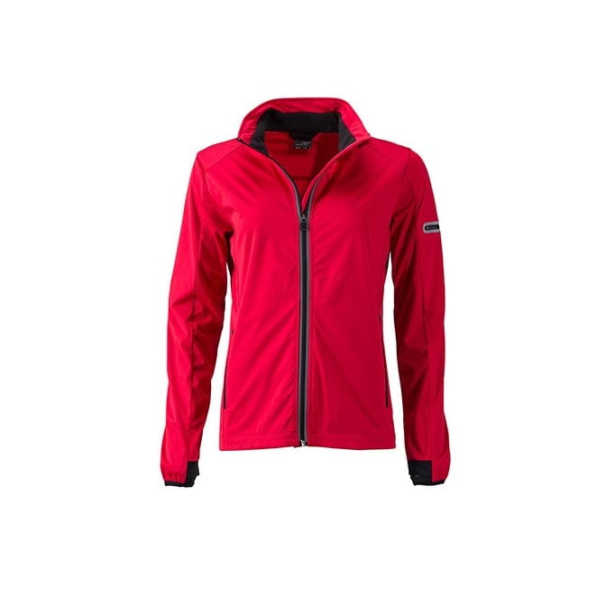 Kurtki - Ladies` Sports Softshell Jacket - JN1125 - Light Red - RAVEN - koszulki reklamowe z nadrukiem, odzież reklamowa i gastronomiczna