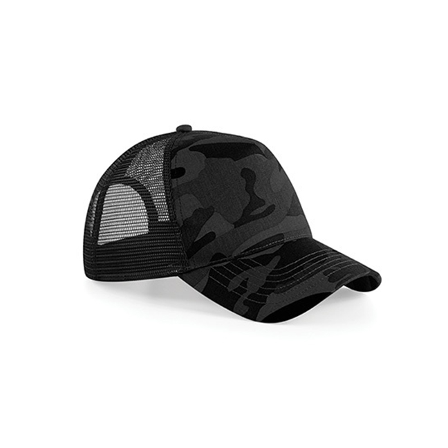 Czapki z daszkiem - Czapka Snapback Camo - Beechfield B694 - Mignight Camo/Black - RAVEN - koszulki reklamowe z nadrukiem, odzież reklamowa i gastronomiczna