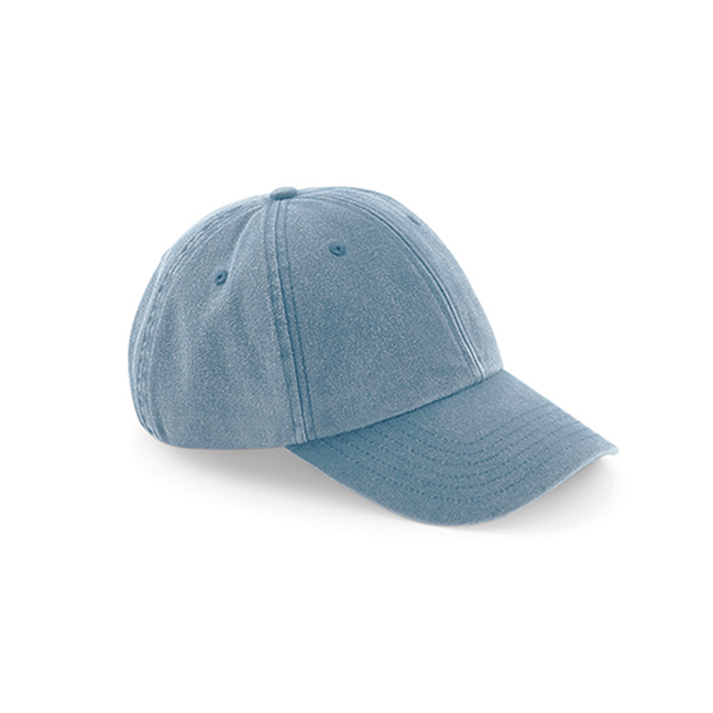 Czapki z daszkiem - Niskoprofilowa czapka Dad Hat Vintage - Beechfield B655 - Vintage Light Denim - RAVEN - koszulki reklamowe z nadrukiem, odzież reklamowa i gastronomiczna