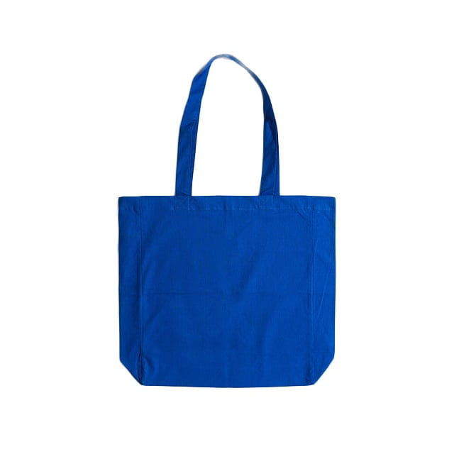 Torby i plecaki - Cotton bag with sidefold, long handles - XT95 - Blue - RAVEN - koszulki reklamowe z nadrukiem, odzież reklamowa i gastronomiczna