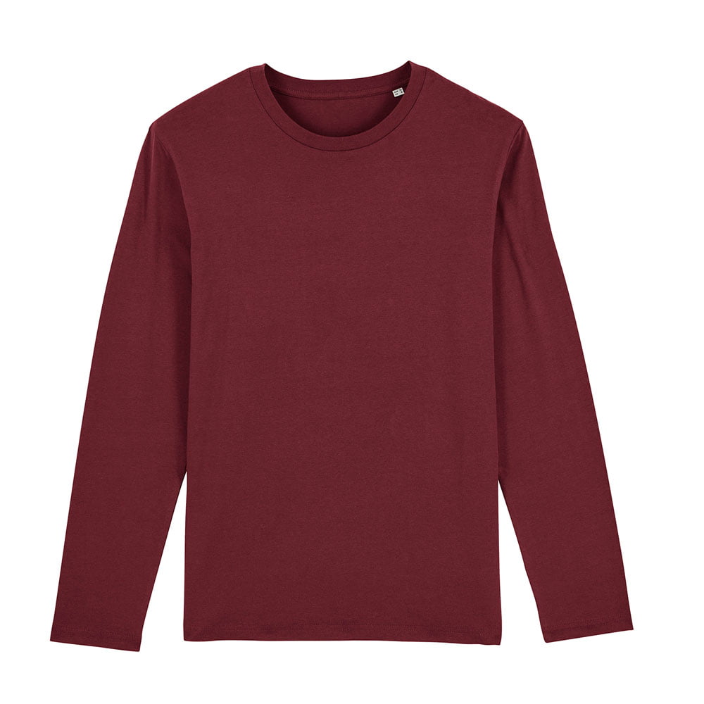 Koszulki T-Shirt - Męski Longsleeve Stanley Shuffler - STTM560 - Burgundy - RAVEN - koszulki reklamowe z nadrukiem, odzież reklamowa i gastronomiczna