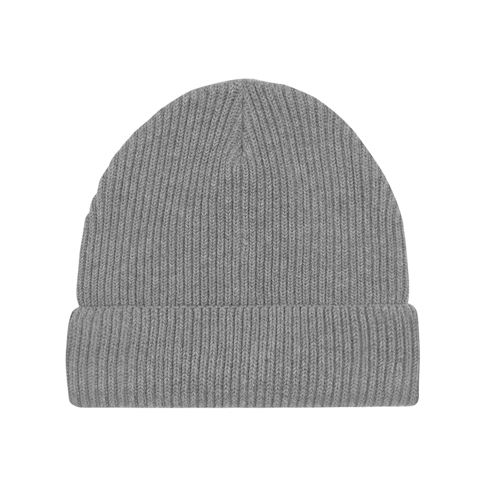 Czapki zimowe i akcesoria - Czapka beanie Fisherman - STAU771 - Mid Heather Grey - RAVEN - koszulki reklamowe z nadrukiem, odzież reklamowa i gastronomiczna