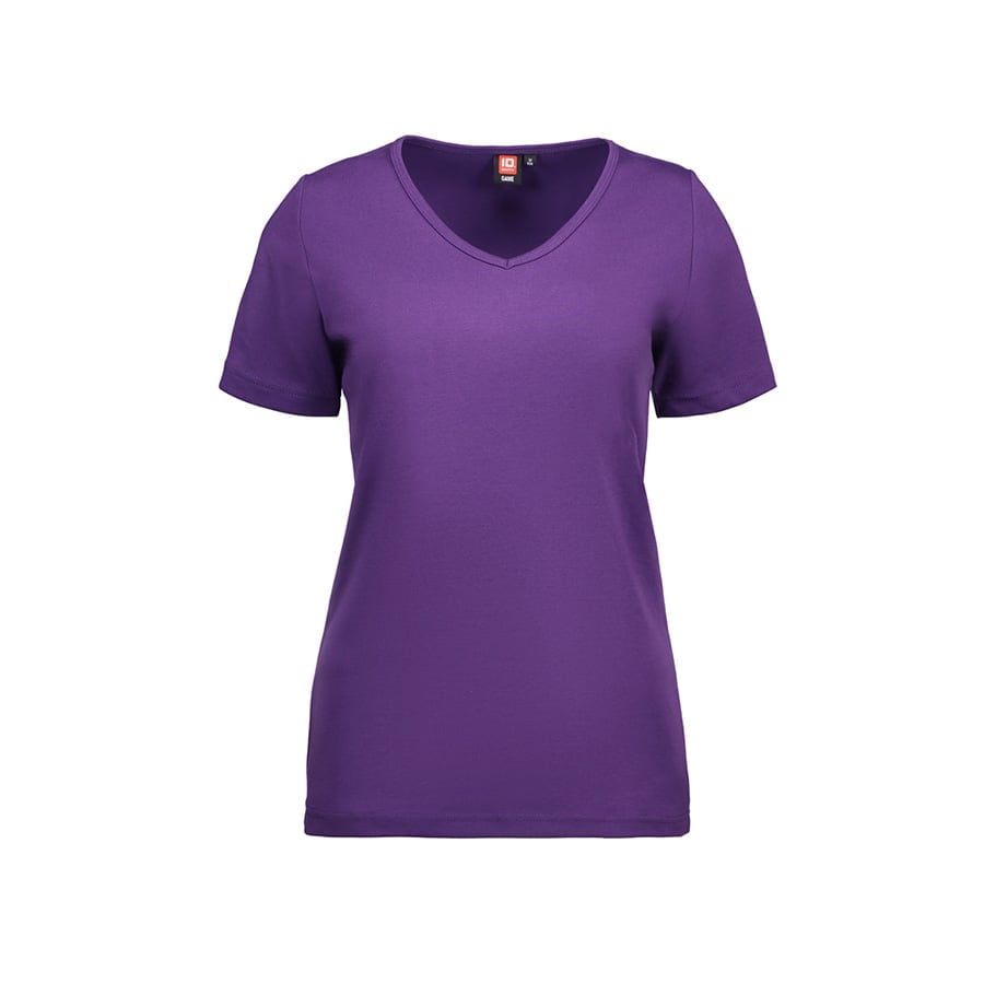 Koszulki T-Shirt - Damska koszulka z interlocku V-Neck - ID Identity 0506 - Purple - RAVEN - koszulki reklamowe z nadrukiem, odzież reklamowa i gastronomiczna