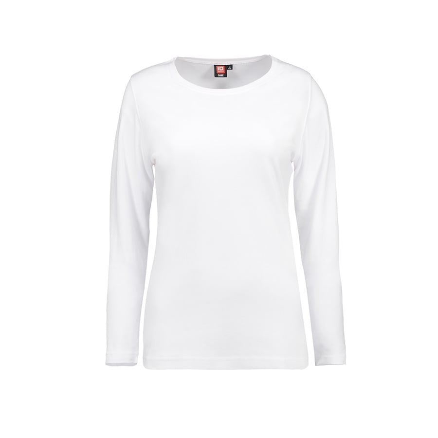 Koszulki T-Shirt - Damski longsleeve z interlocku - ID Identity 0509 - White - RAVEN - koszulki reklamowe z nadrukiem, odzież reklamowa i gastronomiczna