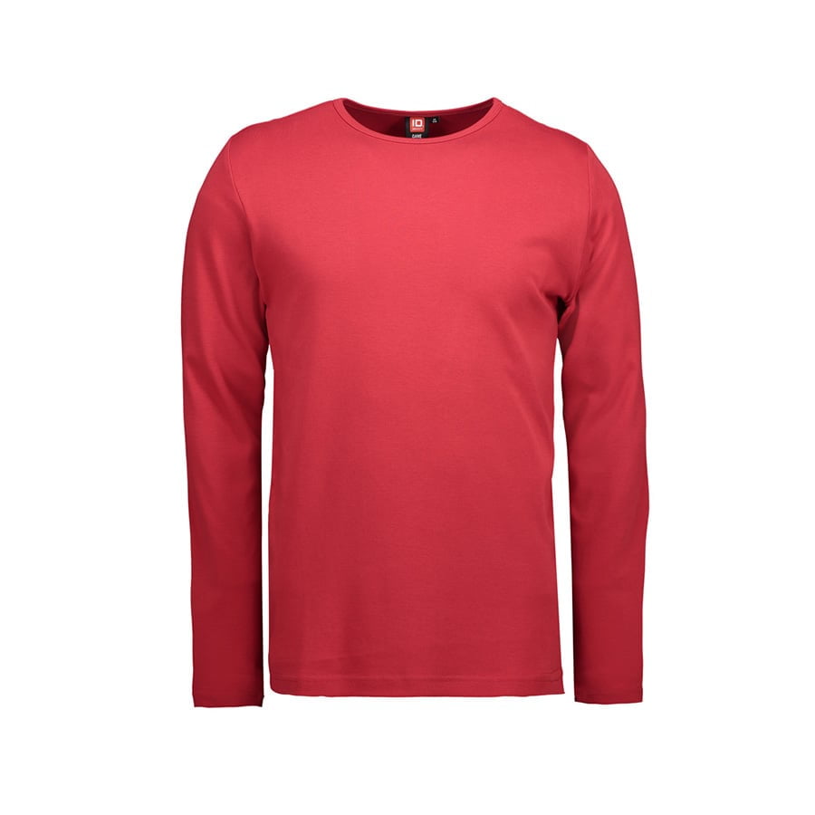 Koszulki T-Shirt - Męski Longsleeve z interlocku - ID Identity 0518 - Red - RAVEN - koszulki reklamowe z nadrukiem, odzież reklamowa i gastronomiczna