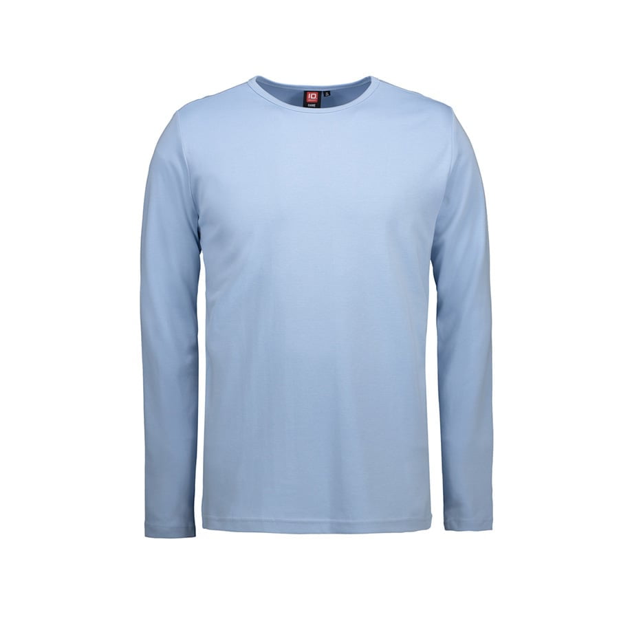 Koszulki T-Shirt - Męski Longsleeve z interlocku - ID Identity 0518 - Light Blue - RAVEN - koszulki reklamowe z nadrukiem, odzież reklamowa i gastronomiczna