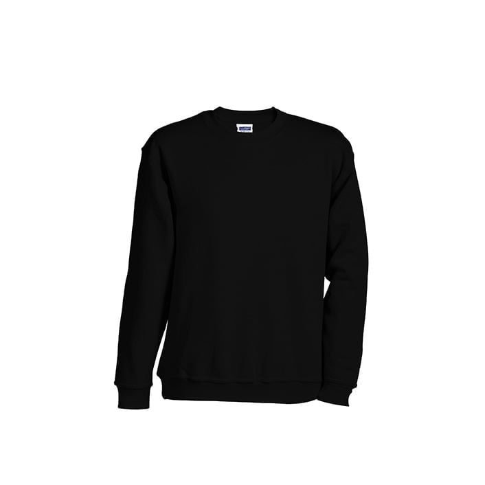 Bluzy - Bluza Crewneck Heavy - James & Nicholson JN040 - Black - RAVEN - koszulki reklamowe z nadrukiem, odzież reklamowa i gastronomiczna