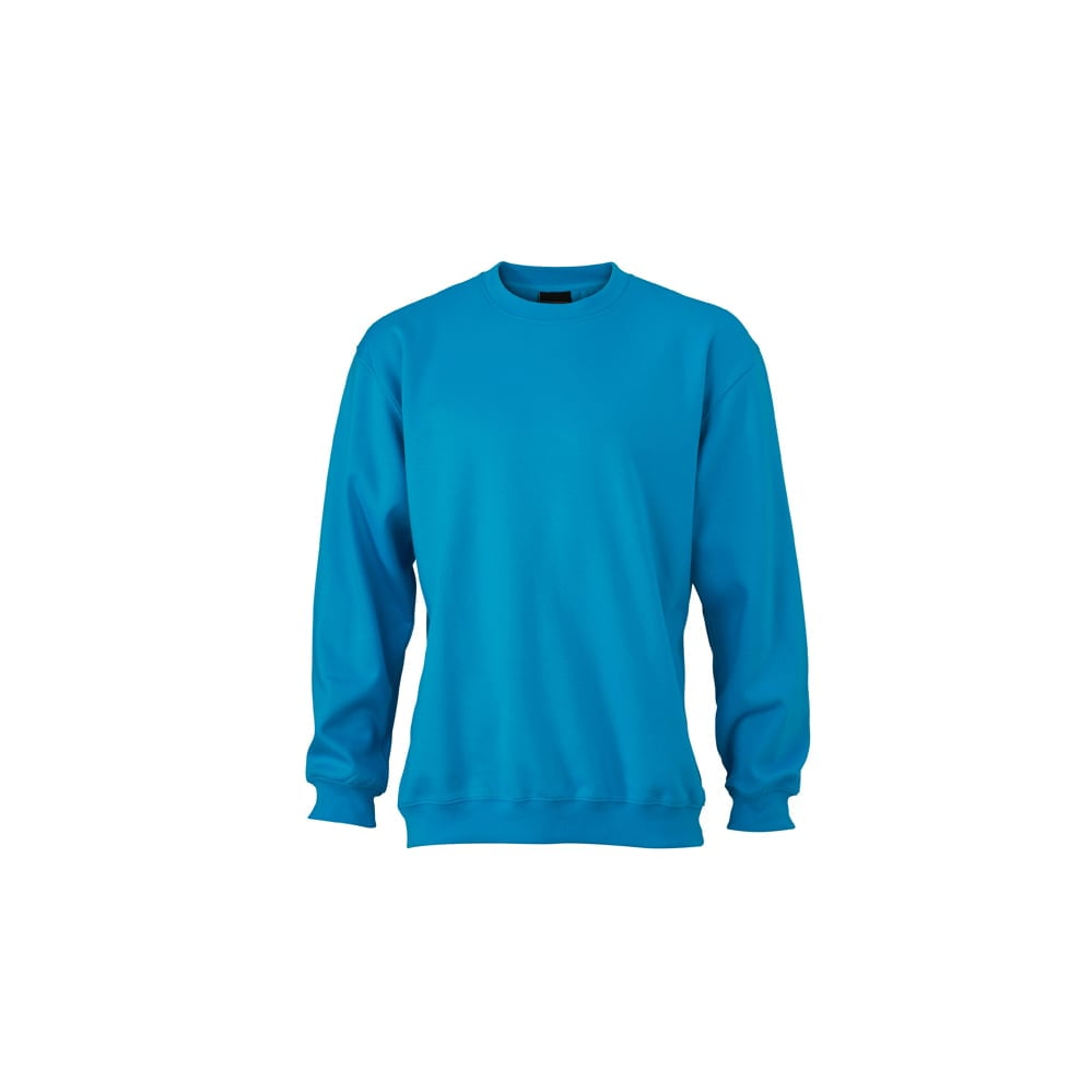 Bluzy - Bluza Crewneck Heavy - James & Nicholson JN040 - Turquoise - RAVEN - koszulki reklamowe z nadrukiem, odzież reklamowa i gastronomiczna