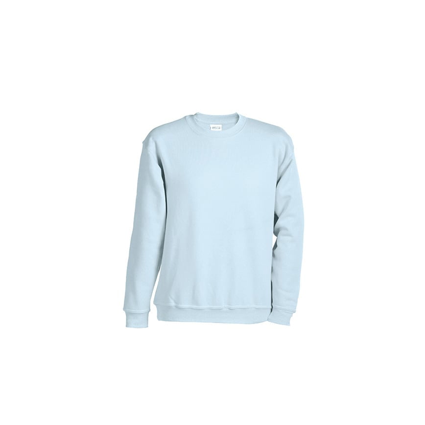 Bluzy - Bluza Crewneck Heavy - James & Nicholson JN040 - Light Blue - RAVEN - koszulki reklamowe z nadrukiem, odzież reklamowa i gastronomiczna