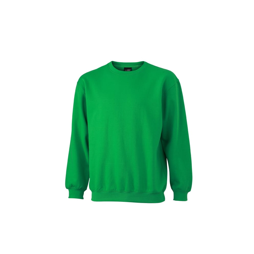 Bluzy - Bluza Crewneck Heavy - James & Nicholson JN040 - Fern Green - RAVEN - koszulki reklamowe z nadrukiem, odzież reklamowa i gastronomiczna