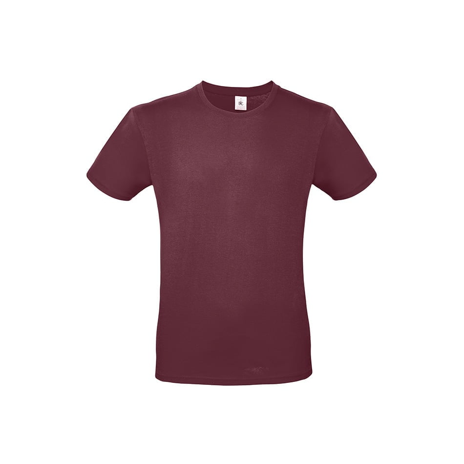 Koszulki T-Shirt - Męska koszulka #E150 - B&C TU01T - Burgundy - RAVEN - koszulki reklamowe z nadrukiem, odzież reklamowa i gastronomiczna