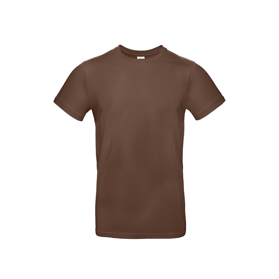 Koszulki T-Shirt - Męska koszulka #E190 - B&C TU03T - Chocolate - RAVEN - koszulki reklamowe z nadrukiem, odzież reklamowa i gastronomiczna