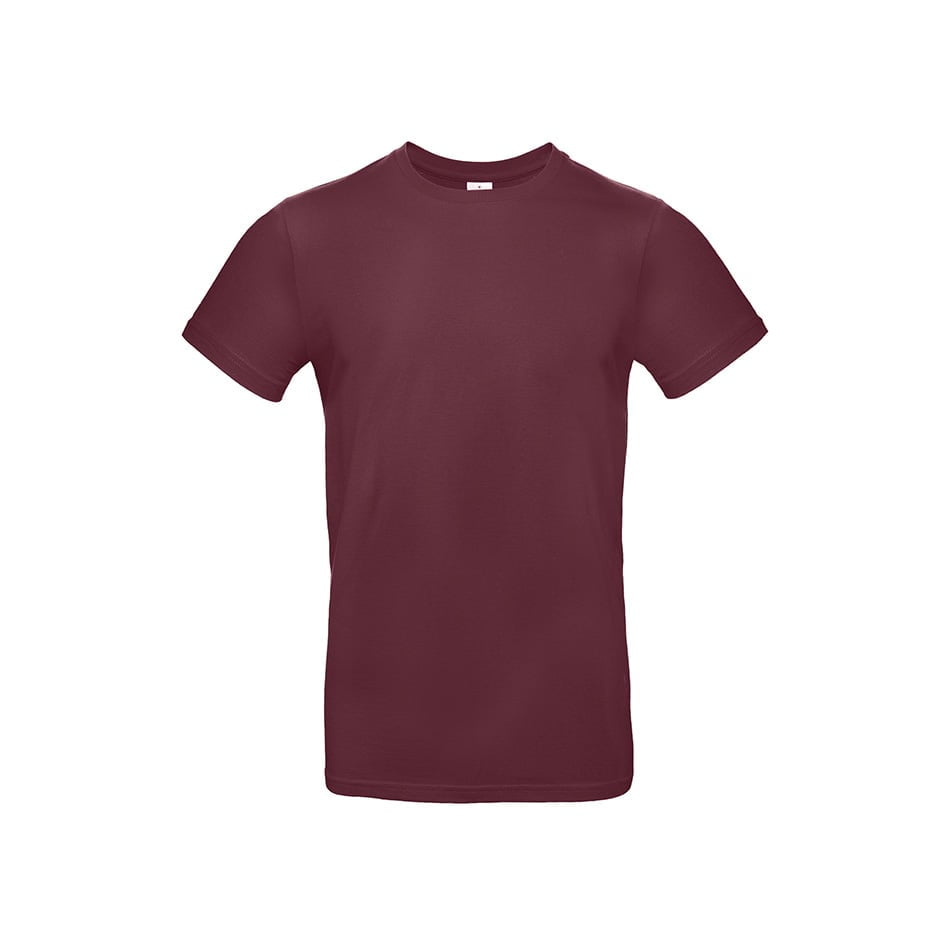 Koszulki T-Shirt - Męska koszulka #E190 - B&C TU03T - Burgundy - RAVEN - koszulki reklamowe z nadrukiem, odzież reklamowa i gastronomiczna