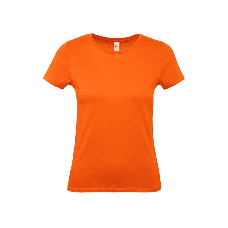 Koszulki T-Shirt - Damska koszulka #E150 - B&C TW02T - Orange - RAVEN - koszulki reklamowe z nadrukiem, odzież reklamowa i gastronomiczna