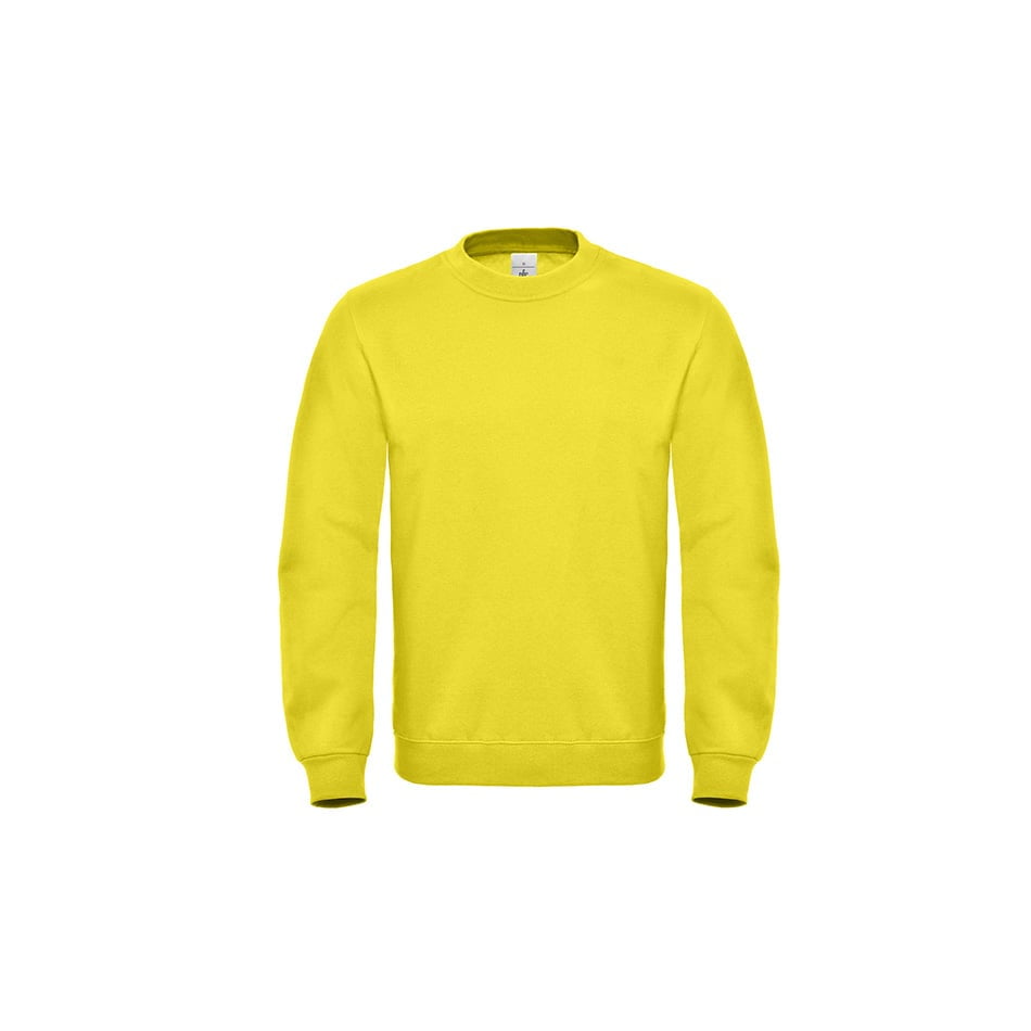 Bluzy - Bluza Crewneck ID.002 Cotton Rich - B&C WUI20 - Solar Yellow - RAVEN - koszulki reklamowe z nadrukiem, odzież reklamowa i gastronomiczna