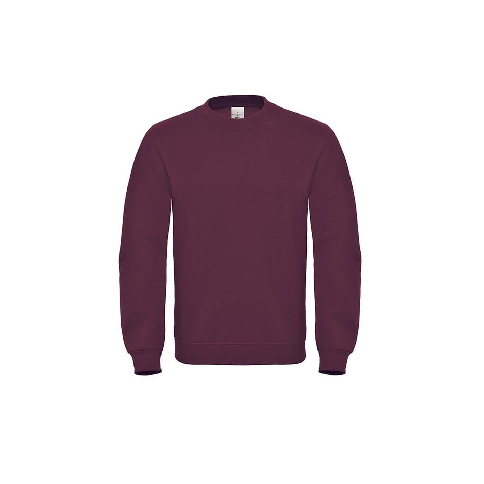 Bluzy - Bluza Crewneck ID.002 Cotton Rich - B&C WUI20 - Wine - RAVEN - koszulki reklamowe z nadrukiem, odzież reklamowa i gastronomiczna