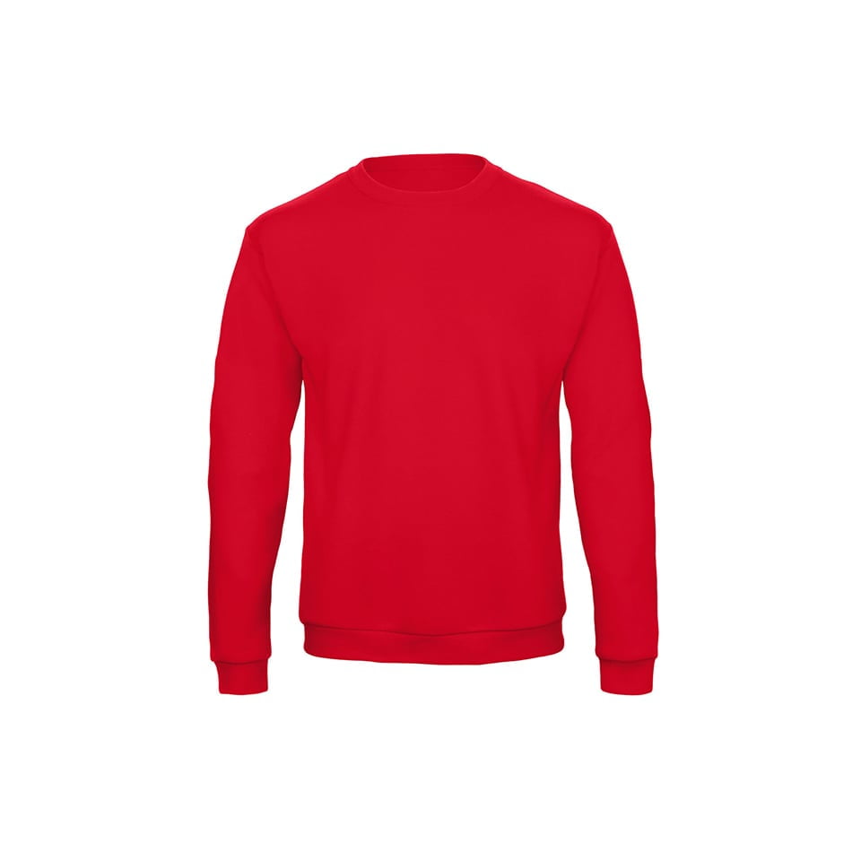 Bluzy - Bluza Crewneck ID.202 - B&C WUI23 - Red - RAVEN - koszulki reklamowe z nadrukiem, odzież reklamowa i gastronomiczna