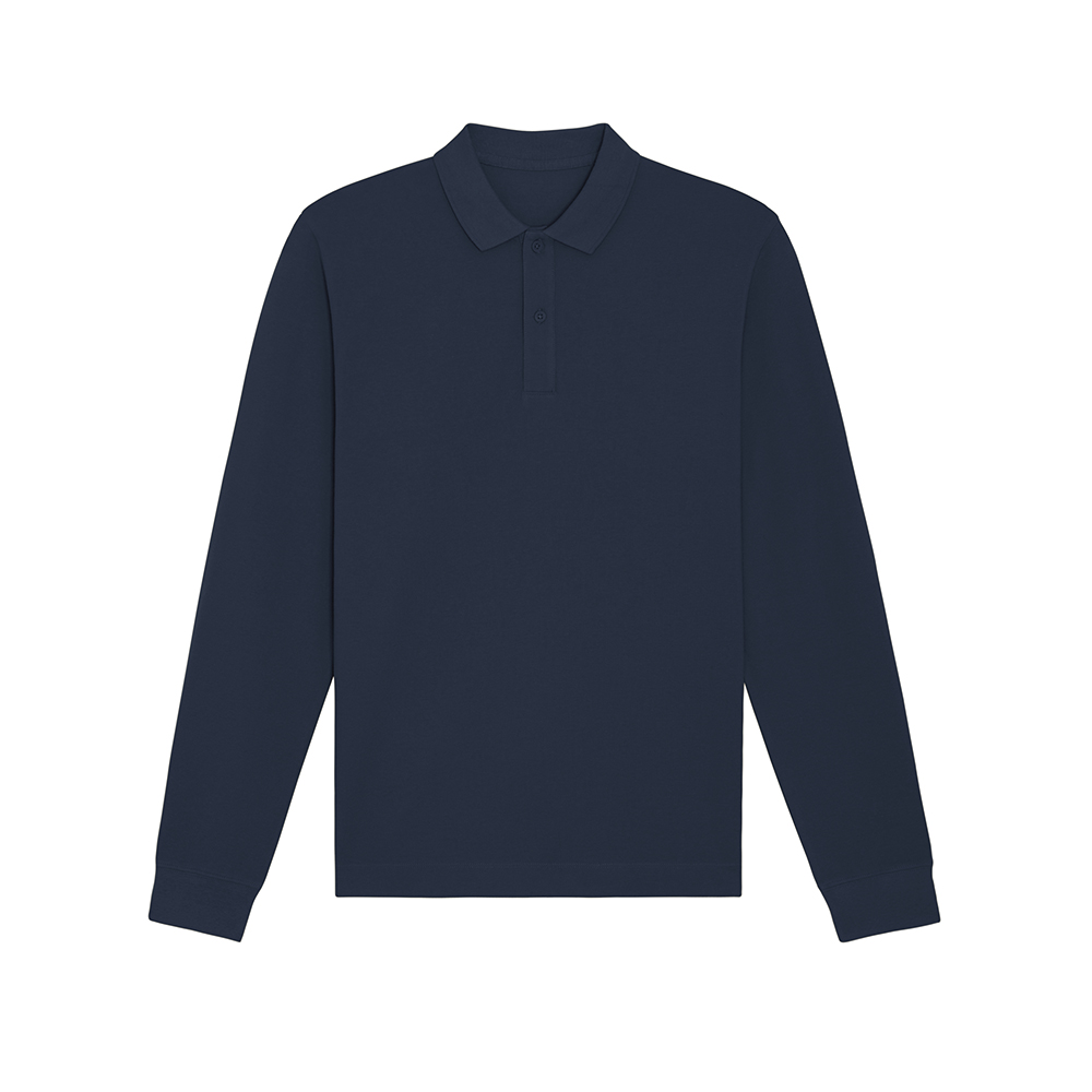 Koszulki Polo - Koszulka polo z długim rękawem unisex Prepster Longsleeve - STPU332 - French Navy - RAVEN - koszulki reklamowe z nadrukiem, odzież reklamowa i gastronomiczna