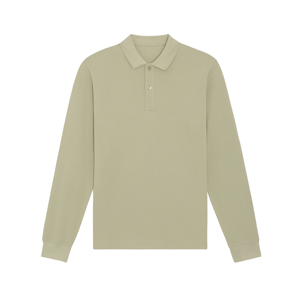 Koszulki Polo - Koszulka polo z długim rękawem unisex Prepster Longsleeve - STPU332 - Sage Green - RAVEN - koszulki reklamowe z nadrukiem, odzież reklamowa i gastronomiczna