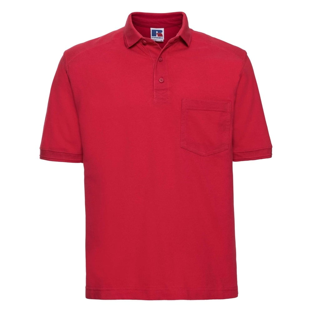 Koszulki Polo - Koszulka robocza Workwear - R-011M-0 - Classic Red - RAVEN - koszulki reklamowe z nadrukiem, odzież reklamowa i gastronomiczna