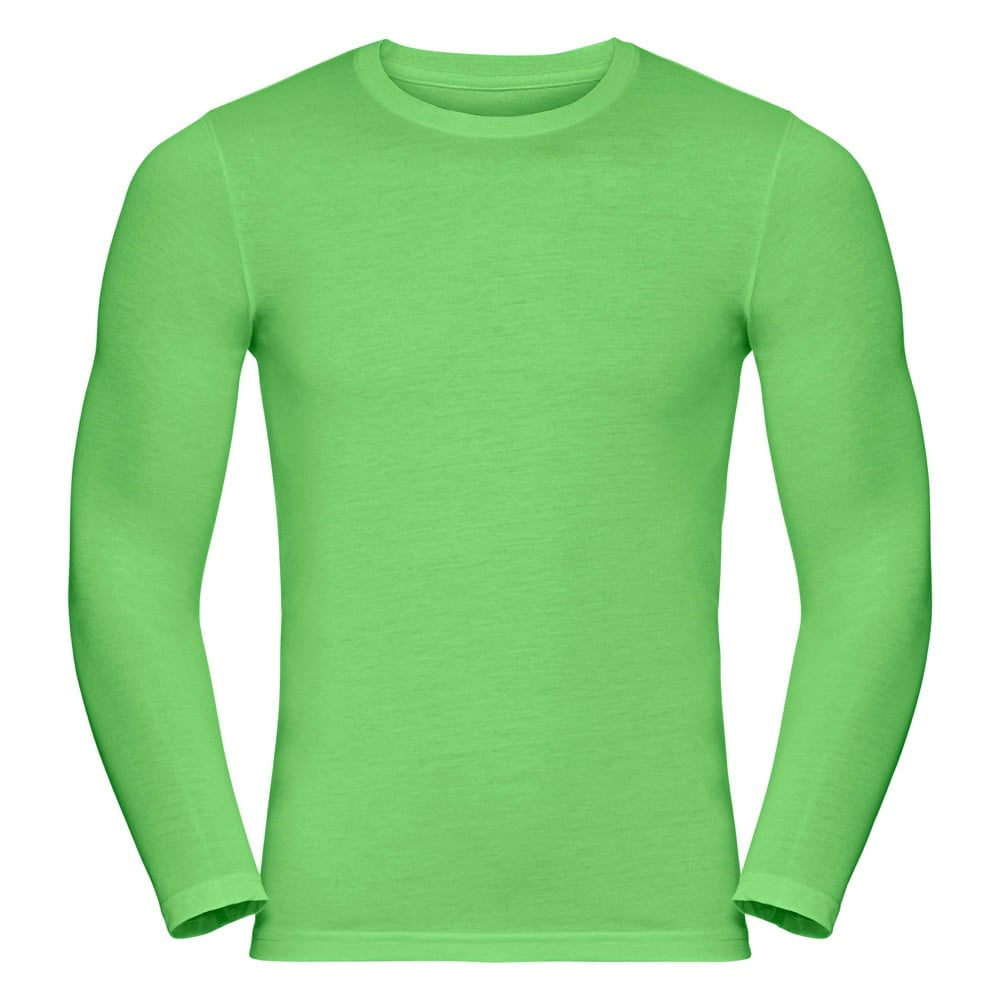 Koszulki T-Shirt - Męski longsleeve HD - Russell R-167M-0 - Green Marl - RAVEN - koszulki reklamowe z nadrukiem, odzież reklamowa i gastronomiczna