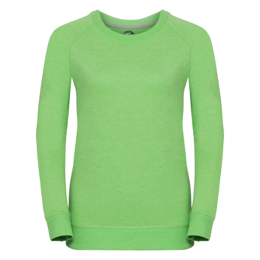 Bluzy - Damska bluza Crewneck HD - Russell R-280F-0 - Green Marl - RAVEN - koszulki reklamowe z nadrukiem, odzież reklamowa i gastronomiczna