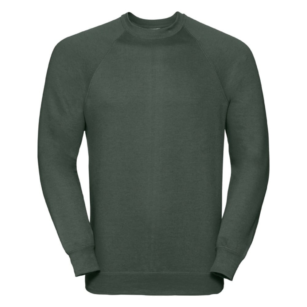 Bluzy - Bluza Crewneck Raglan - Russell R-762M-0 - Bottle Green - RAVEN - koszulki reklamowe z nadrukiem, odzież reklamowa i gastronomiczna