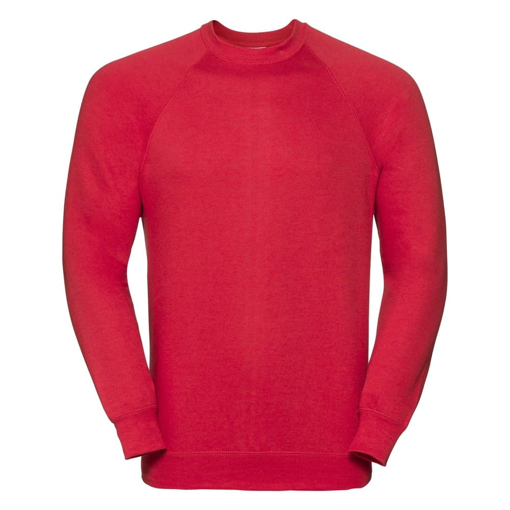 Bluzy - Bluza Crewneck Raglan - Russell R-762M-0 - Classic Red - RAVEN - koszulki reklamowe z nadrukiem, odzież reklamowa i gastronomiczna