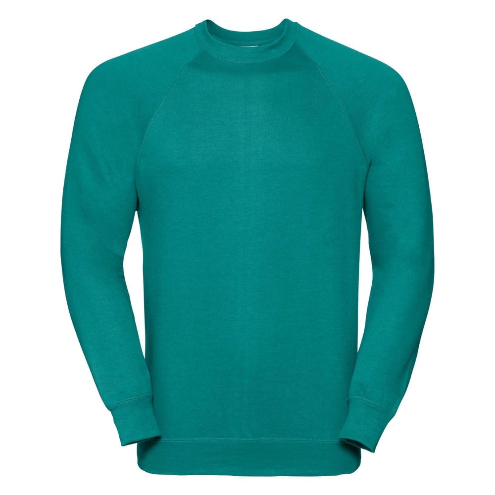 Bluzy - Bluza Crewneck Raglan - Russell R-762M-0 - Winter Emerald - RAVEN - koszulki reklamowe z nadrukiem, odzież reklamowa i gastronomiczna