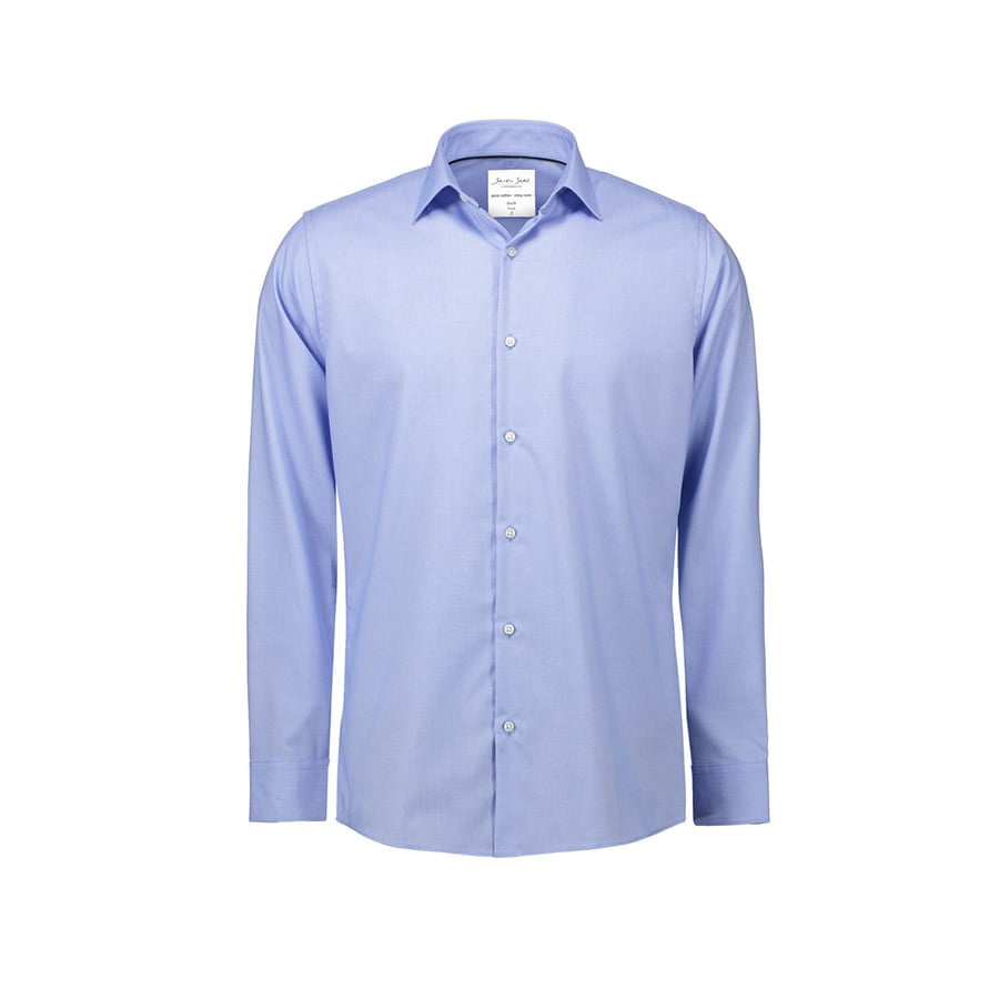 Koszule i bluzki - Elegancka koszula biznesowa z tkaniny Oxford Slim Fit SS311 - SS311 - Light Blue - RAVEN - koszulki reklamowe z nadrukiem, odzież reklamowa i gastronomiczna