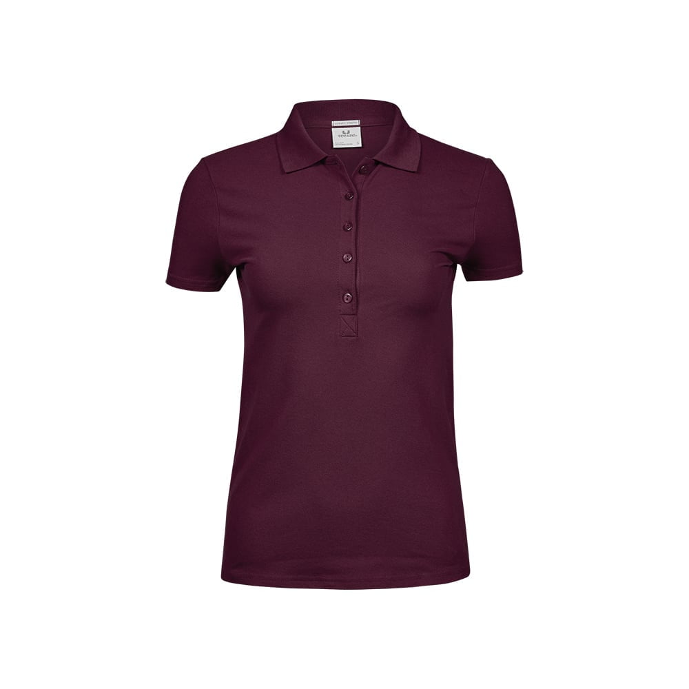 Koszulki Polo - Damska koszulka polo Luxury Stretch - Tee Jays 145 - Wine - RAVEN - koszulki reklamowe z nadrukiem, odzież reklamowa i gastronomiczna