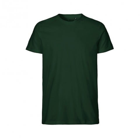 Koszulki T-Shirt - Męski T-Shirt w serek Fairtrade - Neutral O61001 - Bottle Green - RAVEN - koszulki reklamowe z nadrukiem, odzież reklamowa i gastronomiczna