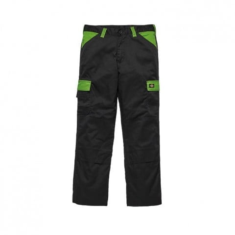 Odzież robocza - Everyday Workwear Trousers - ED24/7 - Black/Lime Green - RAVEN - koszulki reklamowe z nadrukiem, odzież reklamowa i gastronomiczna