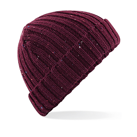 Czapki zimowe i akcesoria - Czapka dzianinowa beanie w kropki - Beechfield B427 - Burgundy - RAVEN - koszulki reklamowe z nadrukiem, odzież reklamowa i gastronomiczna