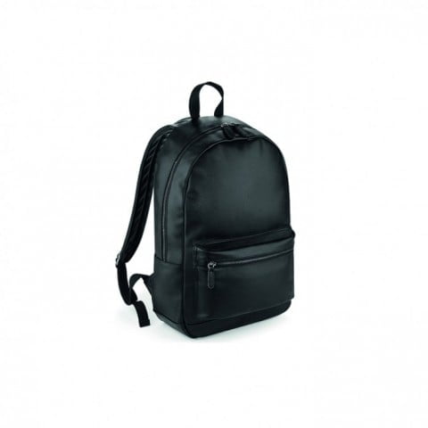 Torby i plecaki - Faux Leather Fashion Backpack - BG255 - Black - RAVEN - koszulki reklamowe z nadrukiem, odzież reklamowa i gastronomiczna