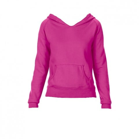 Bluzy - Damska bluza Hooded CC - Comfort Colors 1595 - Neon Pink - RAVEN - koszulki reklamowe z nadrukiem, odzież reklamowa i gastronomiczna