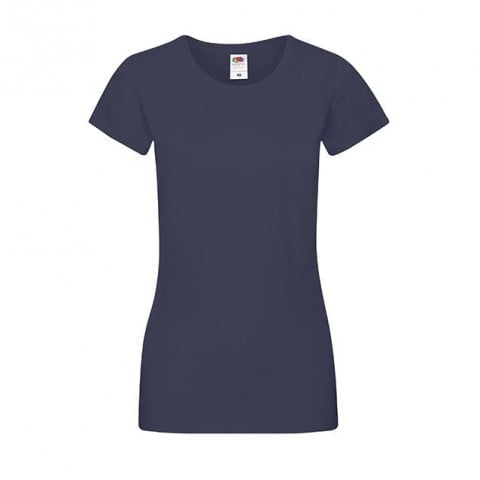 Koszulki T-Shirt - Damska koszulka Sofspun® - Fruit of the Loom 61-414-0 - Navy - RAVEN - koszulki reklamowe z nadrukiem, odzież reklamowa i gastronomiczna