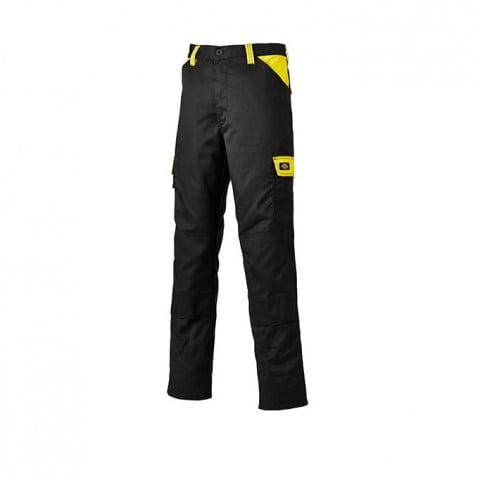 Odzież robocza - Everyday Workwear Trousers - ED24/7 - Black/Yellow - RAVEN - koszulki reklamowe z nadrukiem, odzież reklamowa i gastronomiczna