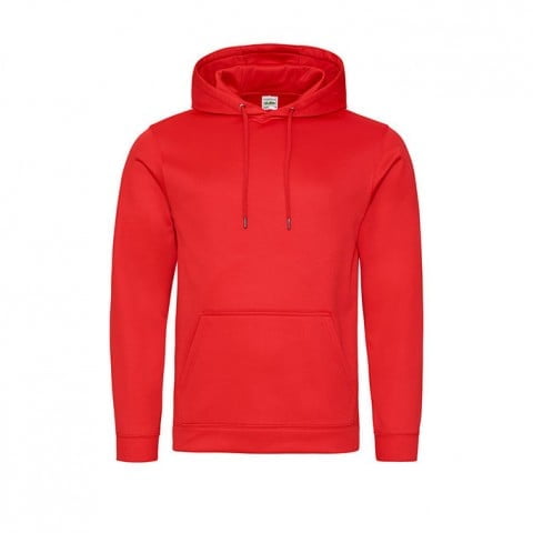 Bluzy - Bluza z kapturem Sport Polyester - Just Hoods JH006 - Fire Red - RAVEN - koszulki reklamowe z nadrukiem, odzież reklamowa i gastronomiczna