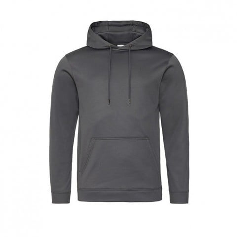 Bluzy - Bluza z kapturem Sport Polyester - Just Hoods JH006 - Steel Grey (Solid) - RAVEN - koszulki reklamowe z nadrukiem, odzież reklamowa i gastronomiczna