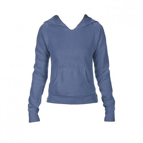 Bluzy - Damska bluza Hooded CC - Comfort Colors 1595 - Blue Jean - RAVEN - koszulki reklamowe z nadrukiem, odzież reklamowa i gastronomiczna