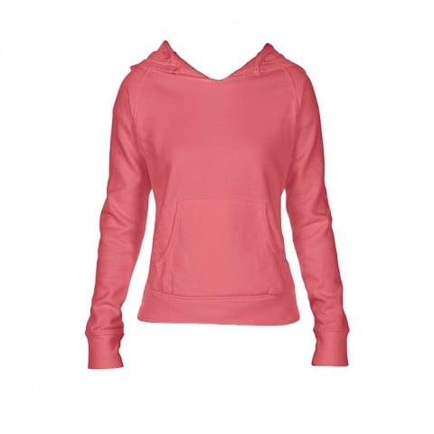 Bluzy - Damska bluza Hooded CC - Comfort Colors 1595 - Watermelon - RAVEN - koszulki reklamowe z nadrukiem, odzież reklamowa i gastronomiczna