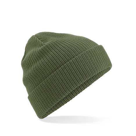 Czapki zimowe i akcesoria - Organiczna czapka beanie - Beechfield B50N - Olive Green - RAVEN - koszulki reklamowe z nadrukiem, odzież reklamowa i gastronomiczna