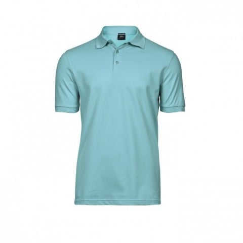 Koszulki Polo - Męska koszulka polo Luxury Stretch - Tee Jays 1405 - Aqua - RAVEN - koszulki reklamowe z nadrukiem, odzież reklamowa i gastronomiczna