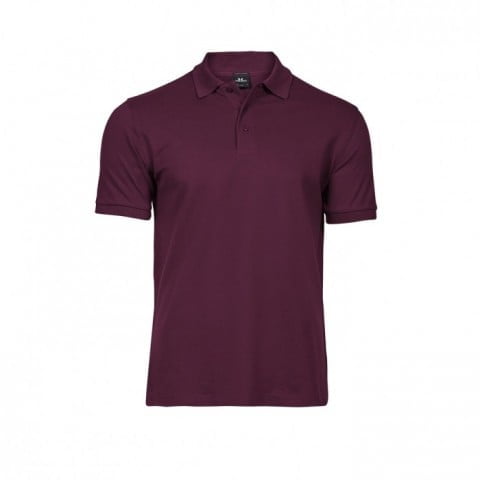 Koszulki Polo - Męska koszulka polo Luxury Stretch - Tee Jays 1405 - Wine - RAVEN - koszulki reklamowe z nadrukiem, odzież reklamowa i gastronomiczna