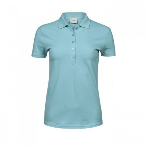 Koszulki Polo - Damska koszulka polo Luxury Stretch - Tee Jays 145 - Aqua - RAVEN - koszulki reklamowe z nadrukiem, odzież reklamowa i gastronomiczna