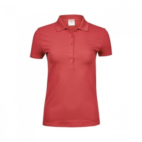 Koszulki Polo - Damska koszulka polo Luxury Stretch - Tee Jays 145 - Coral - RAVEN - koszulki reklamowe z nadrukiem, odzież reklamowa i gastronomiczna