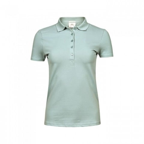 Koszulki Polo - Damska koszulka polo Luxury Stretch - Tee Jays 145 - Dusty Green - RAVEN - koszulki reklamowe z nadrukiem, odzież reklamowa i gastronomiczna