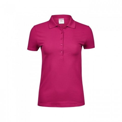 Koszulki Polo - Damska koszulka polo Luxury Stretch - Tee Jays 145 - Hot Pink - RAVEN - koszulki reklamowe z nadrukiem, odzież reklamowa i gastronomiczna